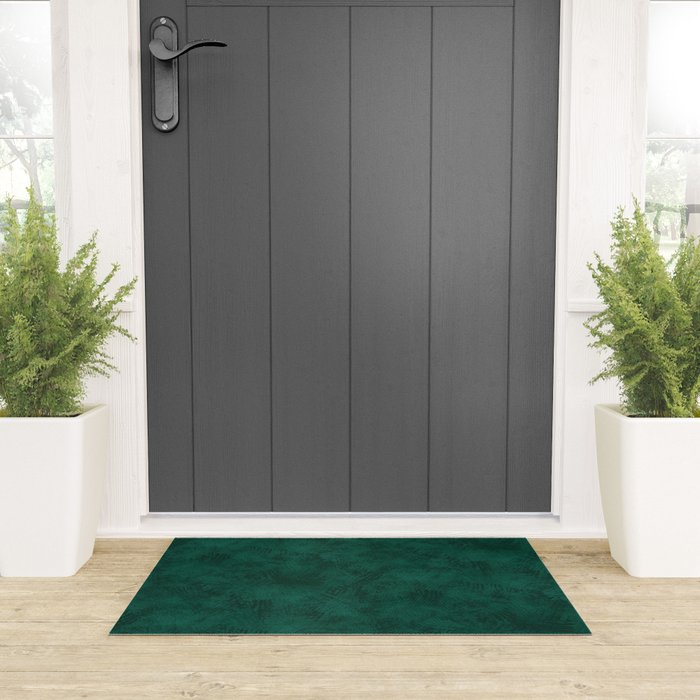 Emerald Scraped Texture Welcome Mat Gallery Image 3