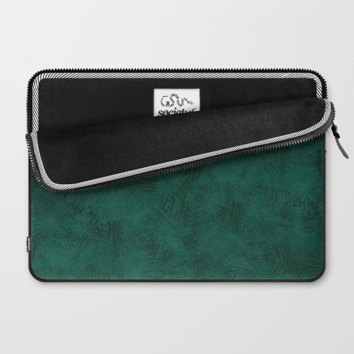 Emerald Scraped Texture Laptop Sleeve Gallery Image 2