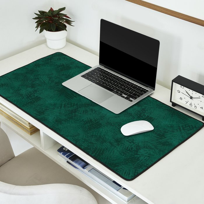 Emerald Scraped Texture Desk Mat Gallery Image 2