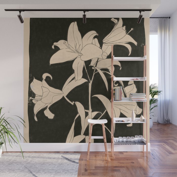 Minimalist Flowers 6 Wall Mural Gallery Image 1