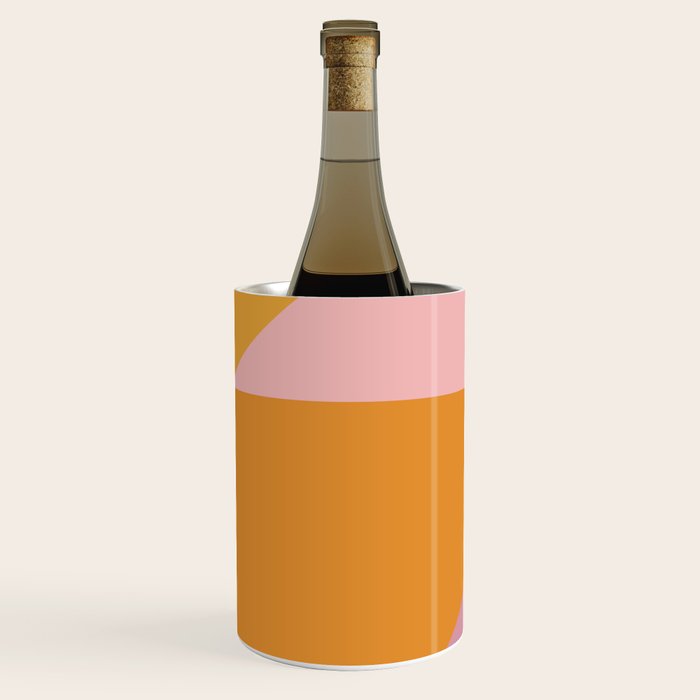 Shapes in Vintage Modern Pink, Orange, Yellow, and Lavender Wine Chiller Gallery Image 2