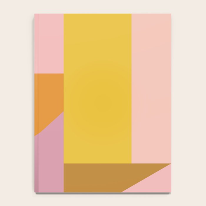 Shapes in Vintage Modern Pink, Orange, Yellow, and Lavender Notebook Gallery Image 4