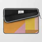 Shapes in Vintage Modern Pink, Orange, Yellow, and Lavender Laptop Sleeve Gallery Image 2