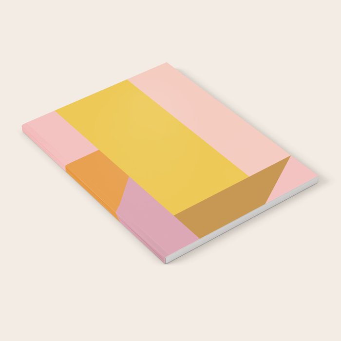 Shapes in Vintage Modern Pink, Orange, Yellow, and Lavender Notebook Gallery Image 1