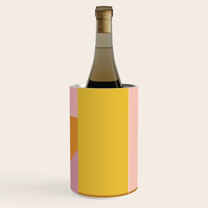 Shapes in Vintage Modern Pink, Orange, Yellow, and Lavender Wine Chiller Gallery Image 3