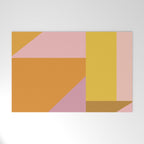 Shapes in Vintage Modern Pink, Orange, Yellow, and Lavender Welcome Mat Gallery Image 1