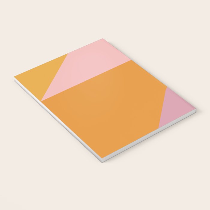Shapes in Vintage Modern Pink, Orange, Yellow, and Lavender Notebook Gallery Image 3