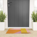 Shapes in Vintage Modern Pink, Orange, Yellow, and Lavender Welcome Mat Gallery Image 3