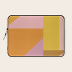 Shapes in Vintage Modern Pink, Orange, Yellow, and Lavender Laptop Sleeve Gallery Image 1