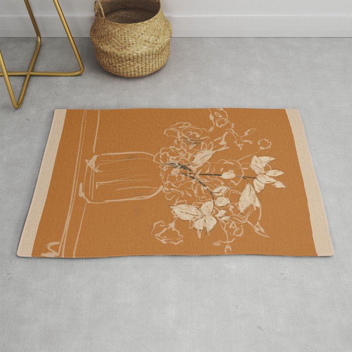 Minimalist Flowers In A Vase 3 Rug Gallery Image 1