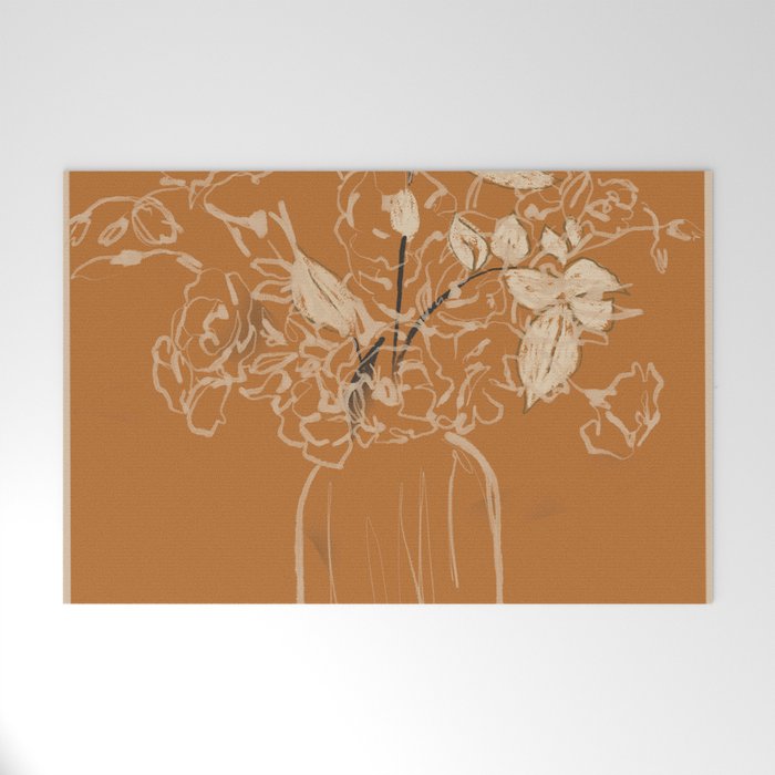 Minimalist Flowers In A Vase 3 Welcome Mat Gallery Image 1