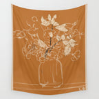 Minimalist Flowers In A Vase 3 Wall Tapestry Gallery Image 4