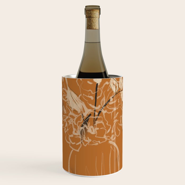 Minimalist Flowers In A Vase 3 Wine Chiller Gallery Image 1