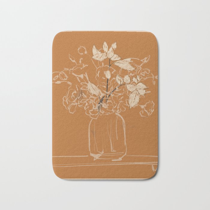 Minimalist Flowers In A Vase 3 Bath Mat Gallery Image 1