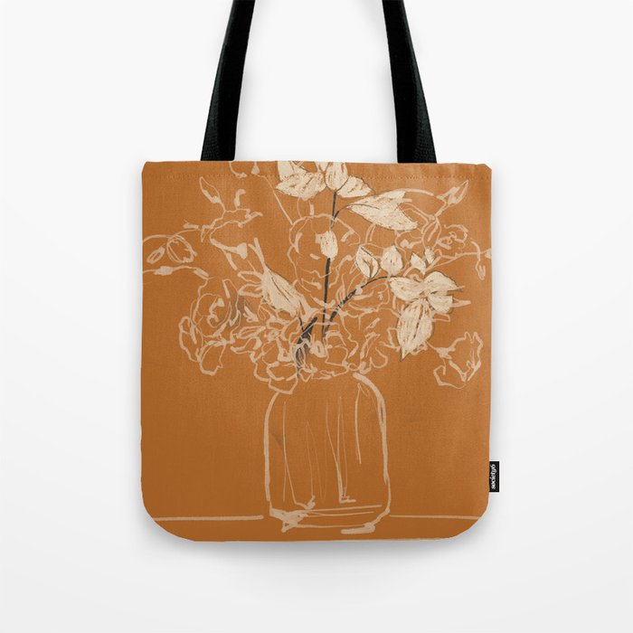 Minimalist Flowers In A Vase 3 Tote Bag Gallery Image 1