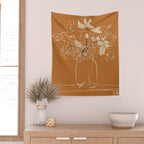 Minimalist Flowers In A Vase 3 Wall Tapestry Gallery Image 2