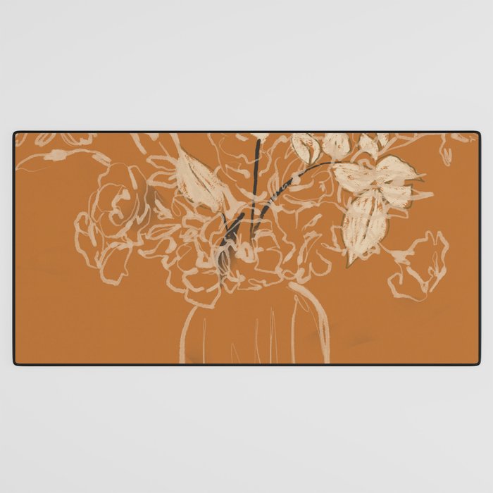 Minimalist Flowers In A Vase 3 Desk Mat Gallery Image 3