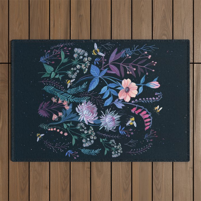 Bees Garden Outdoor Rug Gallery Image 1