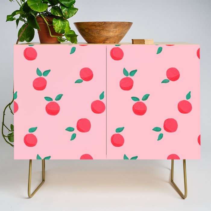 Summer Pink Peaches Pattern Credenza Gallery Image 1