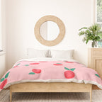 Summer Pink Peaches Pattern Duvet Cover Gallery Image 3