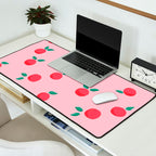 Summer Pink Peaches Pattern Desk Mat Gallery Image 2