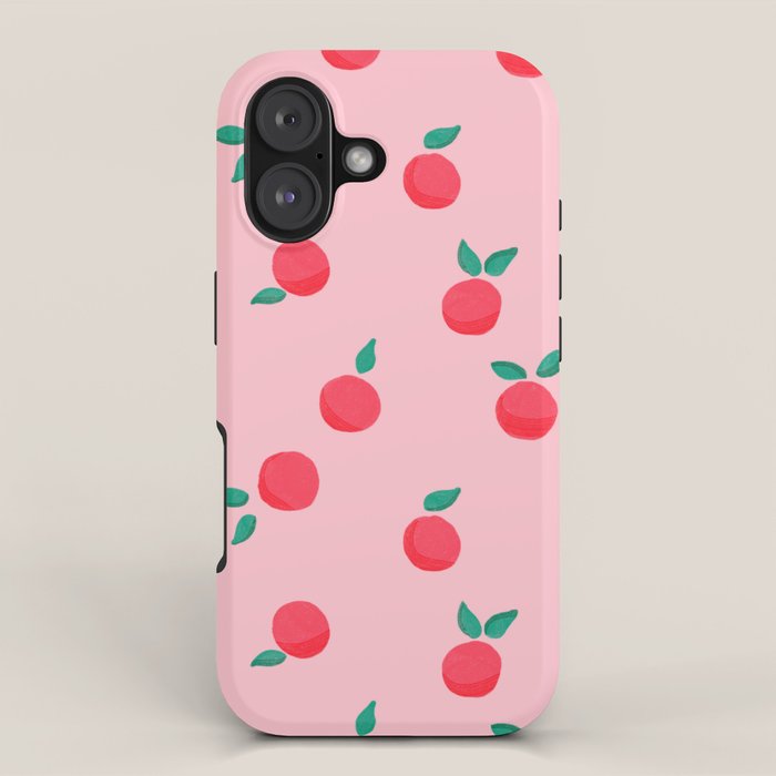 Summer Pink Peaches Pattern iPhone Case Gallery Image 1