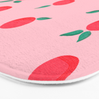 Summer Pink Peaches Pattern Bath Mat Gallery Image 3
