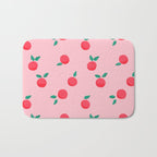 Summer Pink Peaches Pattern Bath Mat Gallery Image 1