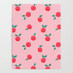 Summer Pink Peaches Pattern Poster Gallery Image 4