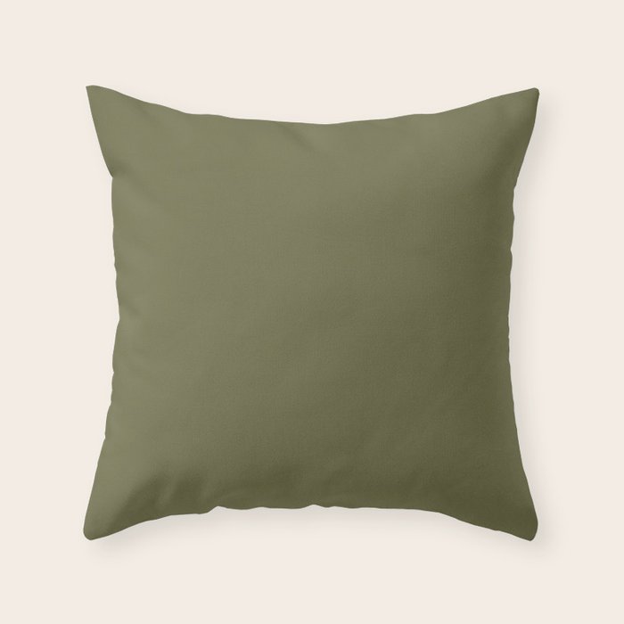 Solid Shaded Lichen Throw Pillow Gallery Image 6