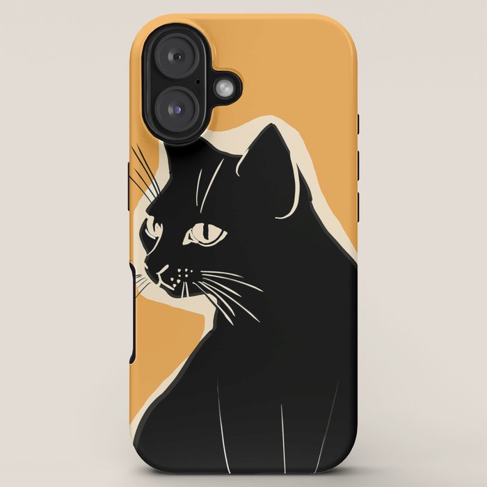 Minimalist Black Cat 3 iPhone Case Gallery Image 5