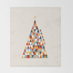 Modern Christmas Tree Throw Blanket Gallery Image 2