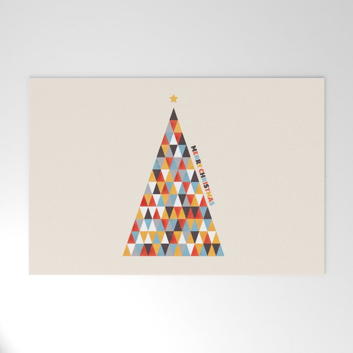 Modern Christmas Tree Welcome Mat Gallery Image 1