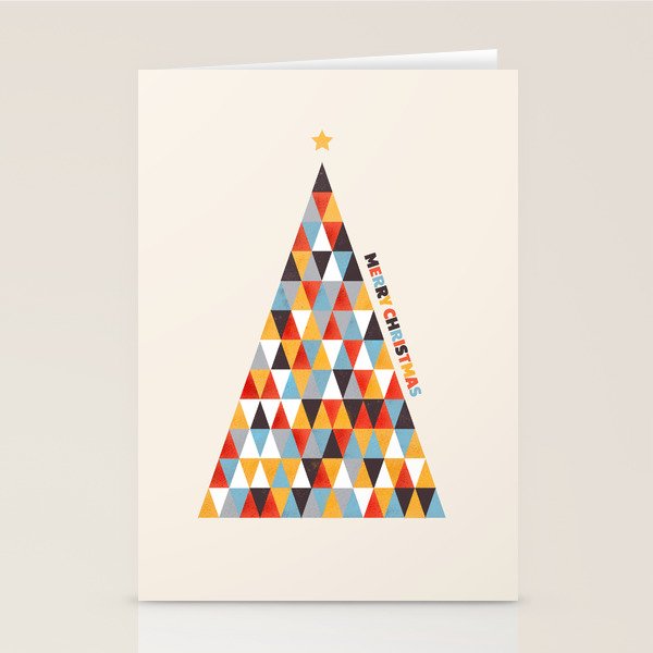 Modern Christmas Tree Stationery Card Gallery Image 2