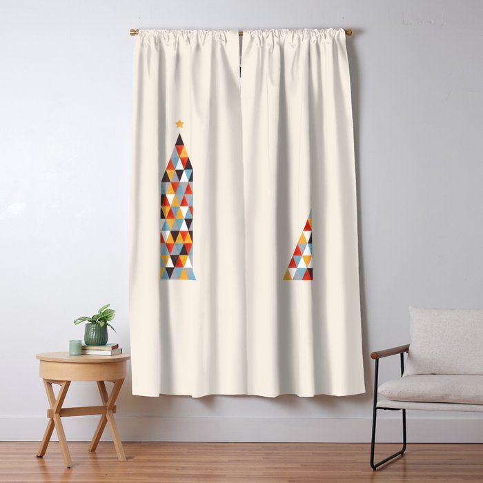 Modern Christmas Tree Window Curtain Gallery Image 5