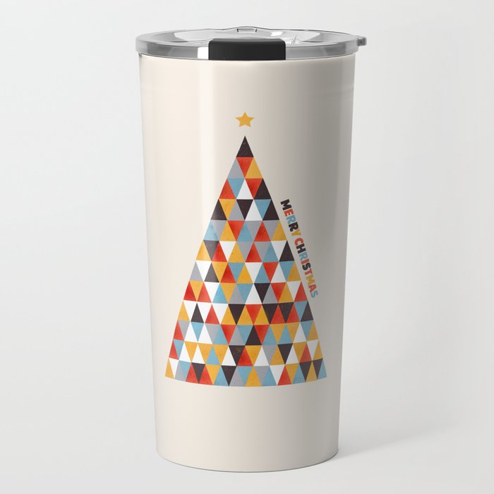 Modern Christmas Tree Travel Mug Gallery Image 1