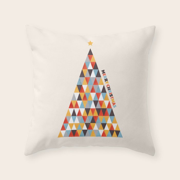 Modern Christmas Tree Throw Pillow Gallery Image 6