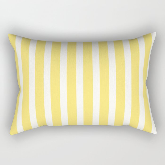 Sunshine Yellow Simple Stripe Rectangular Pillow Gallery Image 1
