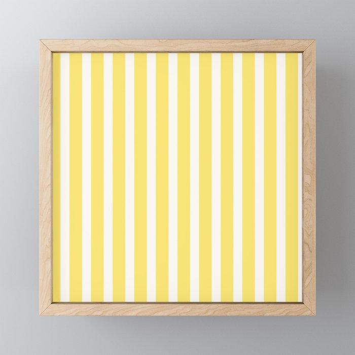 Sunshine Yellow Simple Stripe Mini Art Print Gallery Image 1
