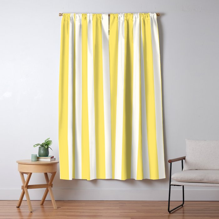 Sunshine Yellow Simple Stripe Window Curtain Gallery Image 5