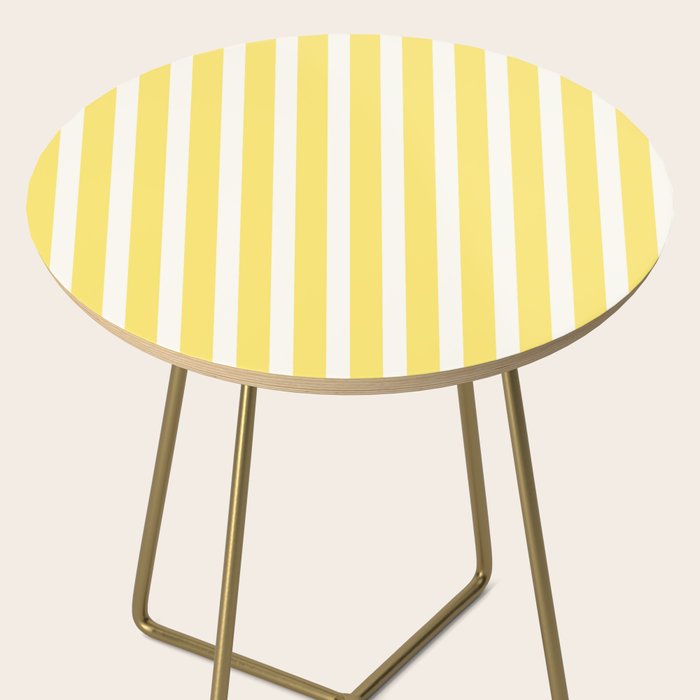 Sunshine Yellow Simple Stripe Side Table Gallery Image 2