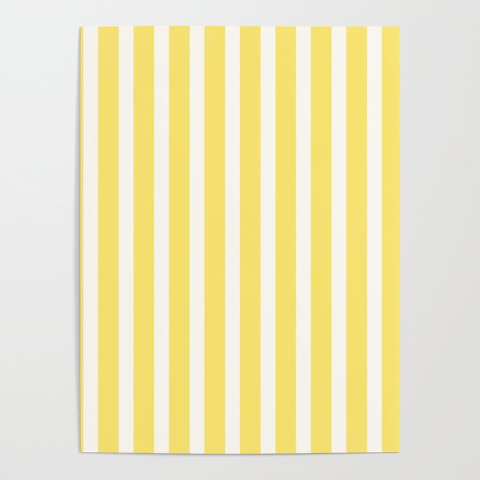 Sunshine Yellow Simple Stripe Poster Gallery Image 1
