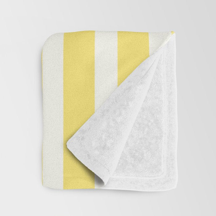 Sunshine Yellow Simple Stripe Throw Blanket Gallery Image 3