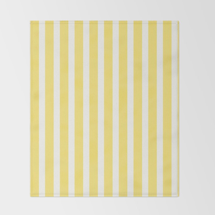 Sunshine Yellow Simple Stripe Throw Blanket Gallery Image 2