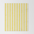 Sunshine Yellow Simple Stripe Throw Blanket Gallery Image 2