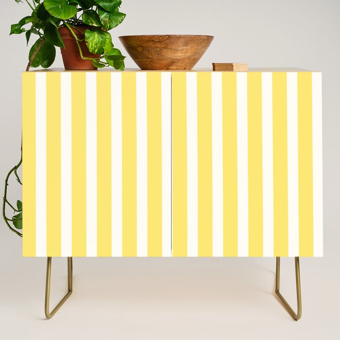 Sunshine Yellow Simple Stripe Credenza Gallery Image 1