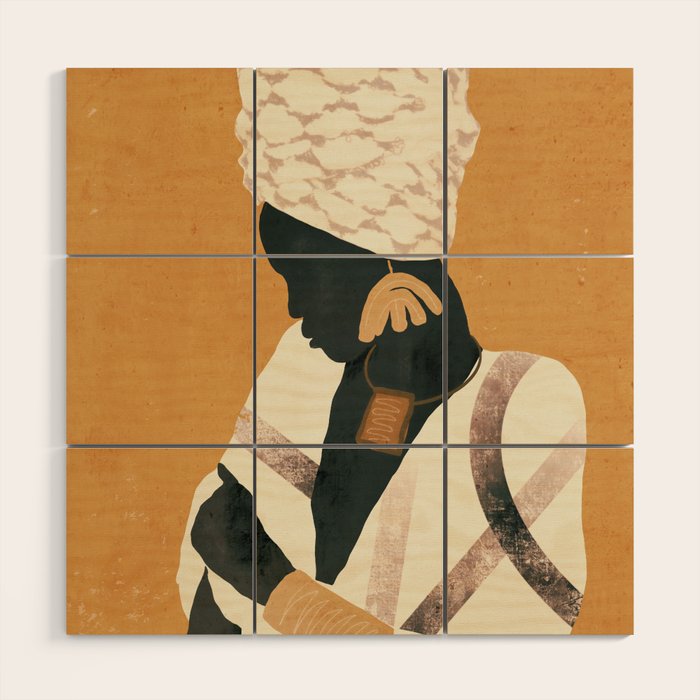 African Woman Wood Wall Art Gallery Image 1