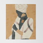 African Woman Throw Blanket Gallery Image 2