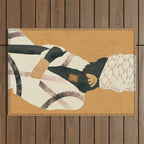 African Woman Outdoor Rug Gallery Image 1
