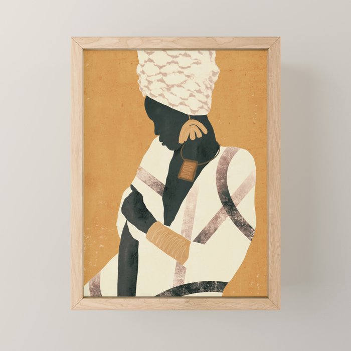 African Woman Mini Art Print Gallery Image 1